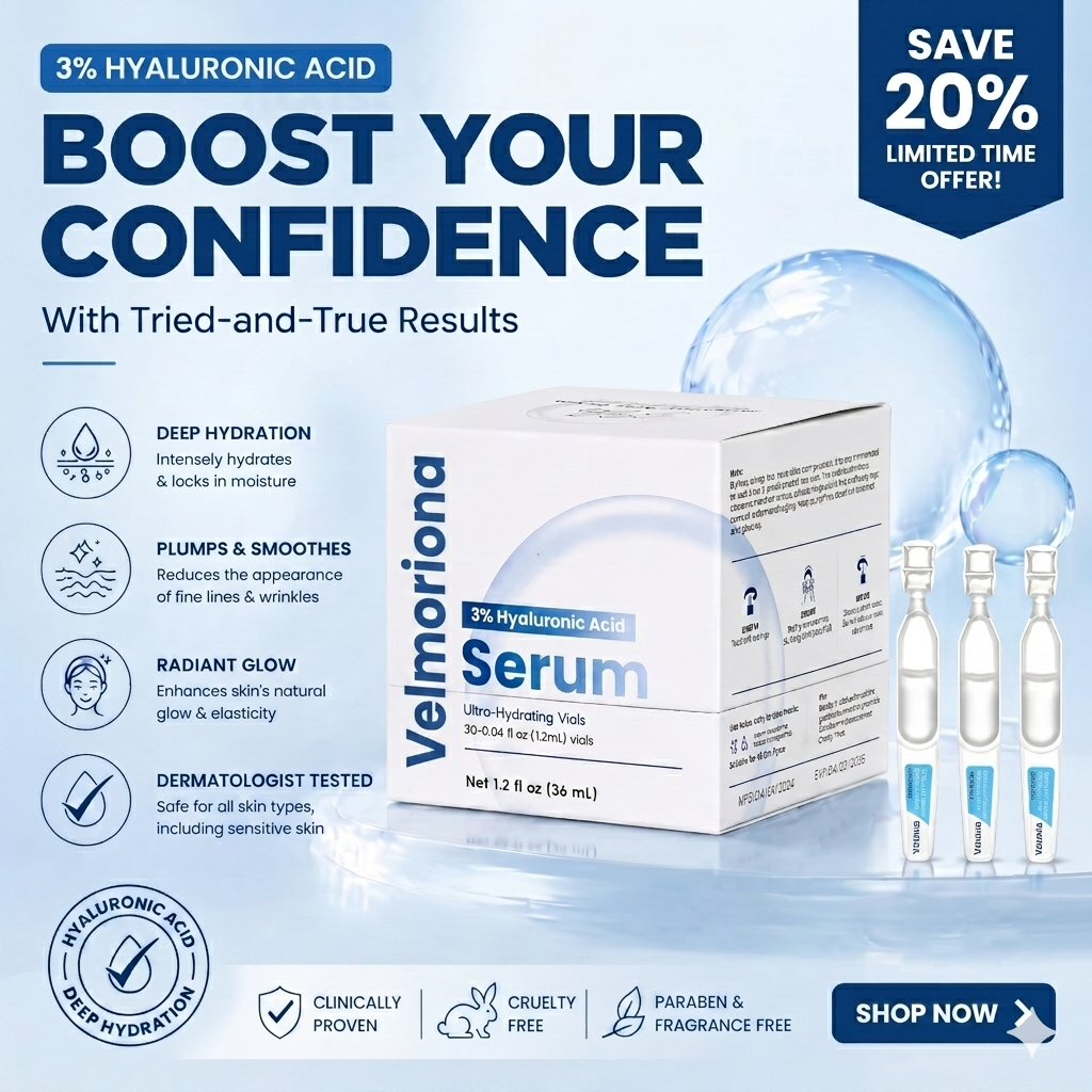 Velmoriona® 3% Hyaluronic Acid Ultra Hydrating Serum