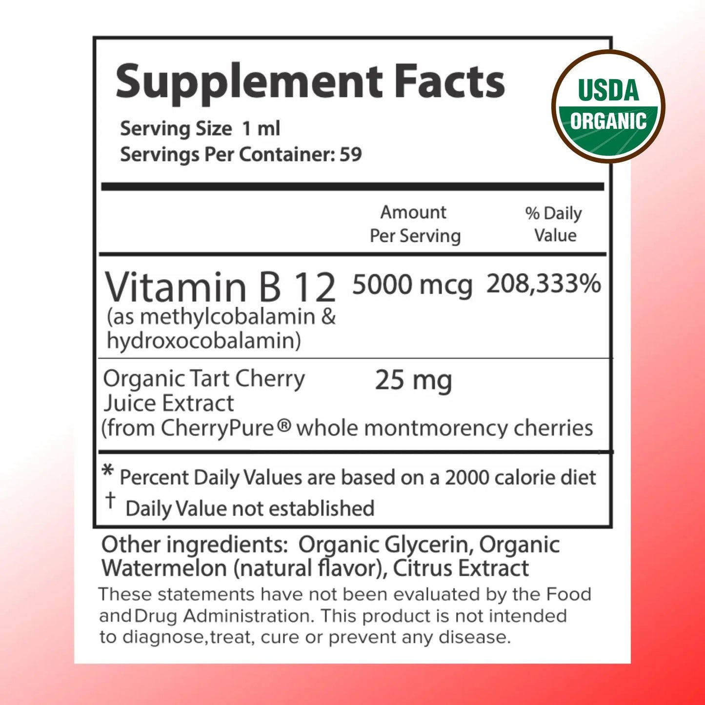 Organic Methyl Vitamin B12 Liquid