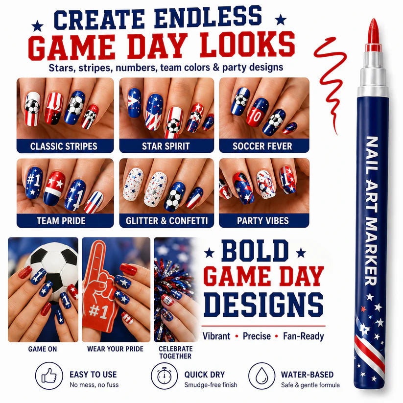 Show Your Team Spirit Right on Your Nails Support your favorite team