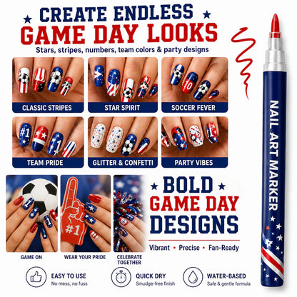Show Your Team Spirit Right on Your Nails Support your favorite team