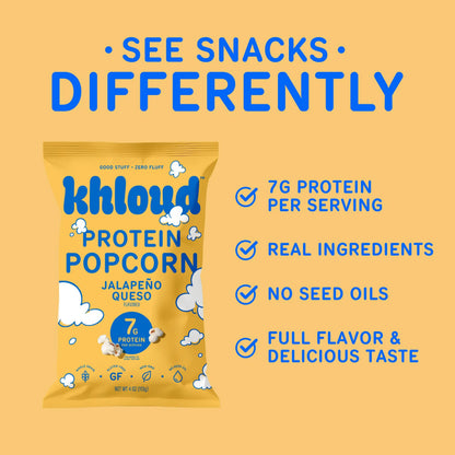 Jalapeño Queso Khloud Protein Popcorn