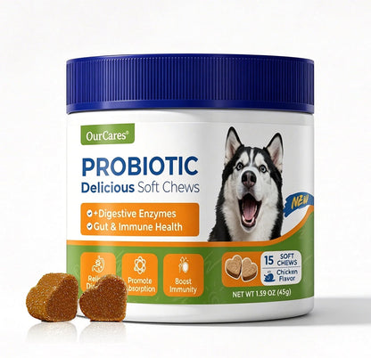 OurCares Probiotic Delicious Soft Chews for Dogs