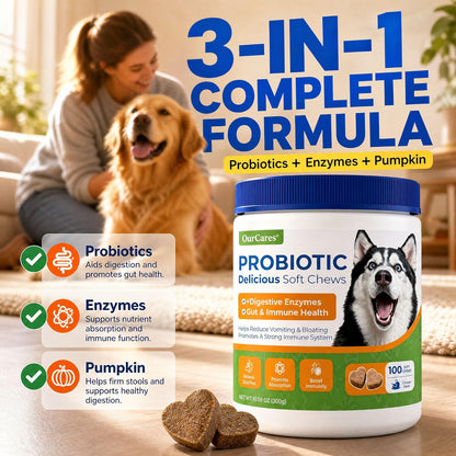 OurCares Probiotic Delicious Soft Chews for Dogs