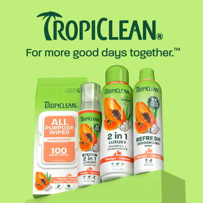 TropiClean Papaya + Coconut Pet Shampoo & Conditioner