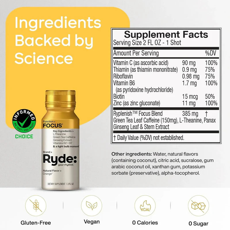 Ryde: Focus + Energy Shot