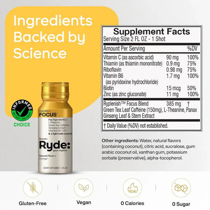 Ryde: Focus + Energy Shot